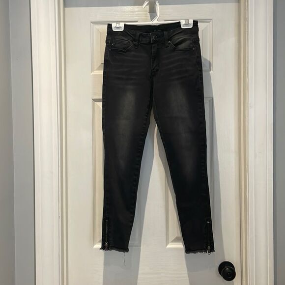 Kancan black skinny jeans with ankle zippers SZ 26 - Picture 1 of 9